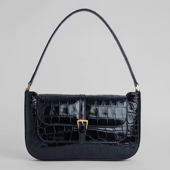 By Far Miranda black croc leather shoulder bag - Picture 2 of 7